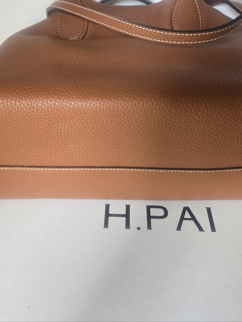 Everyday Pebbled Leather Tote in Cognac Brown - Picture 8 of 13